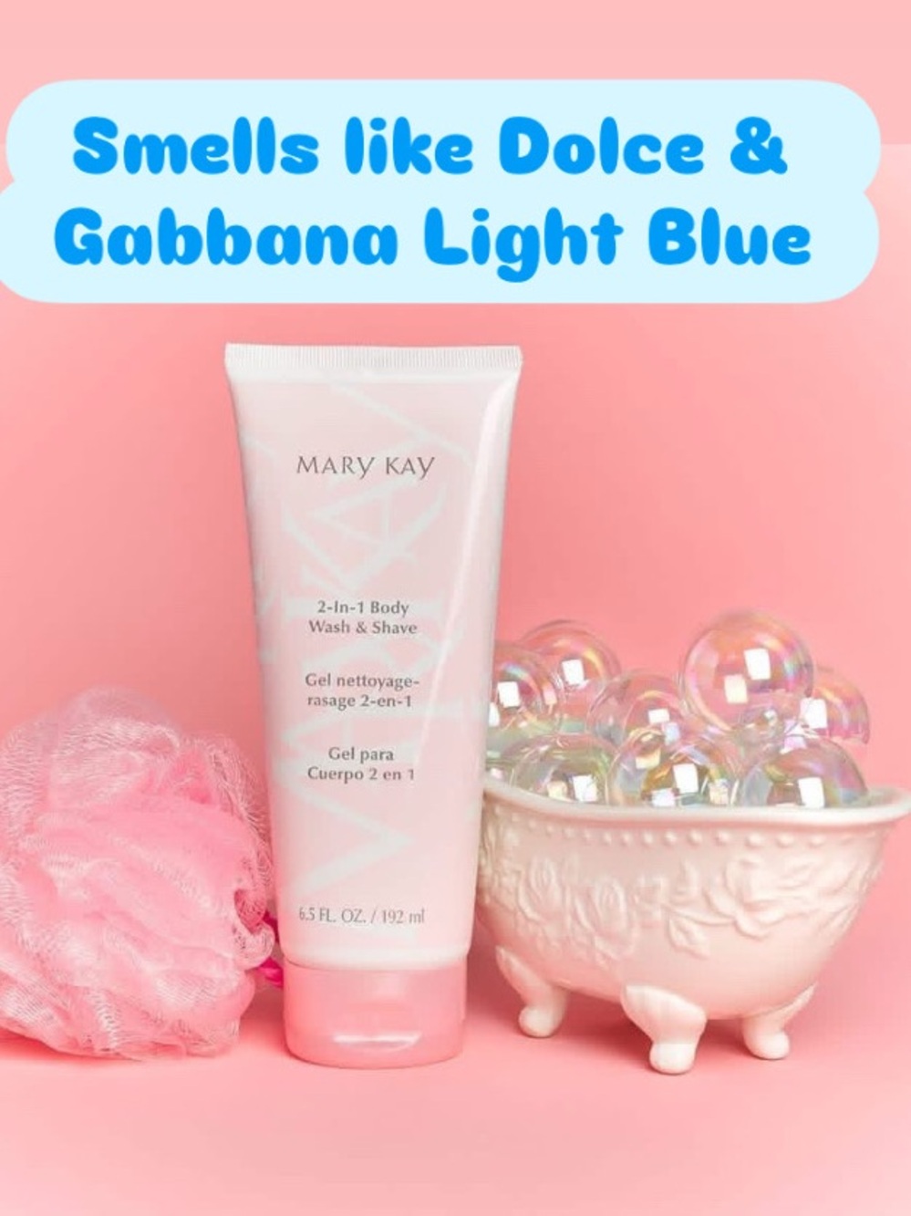Body Wash by Mary Kay 
Fresh fragrance shower gel Light Blue Scent